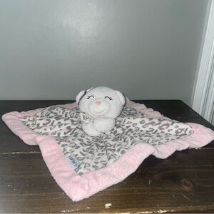 Carters Lovey Pink Gray Cheetah Leopard Baby Security Blanket White Bear Cat
